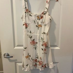 Reformation-esque floral sundress with tie straps